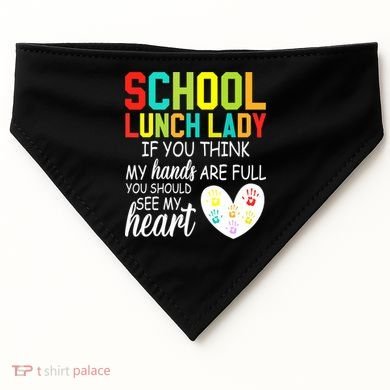 School Lunch Lady Squad Funny School USA-Made Doggie Bandana