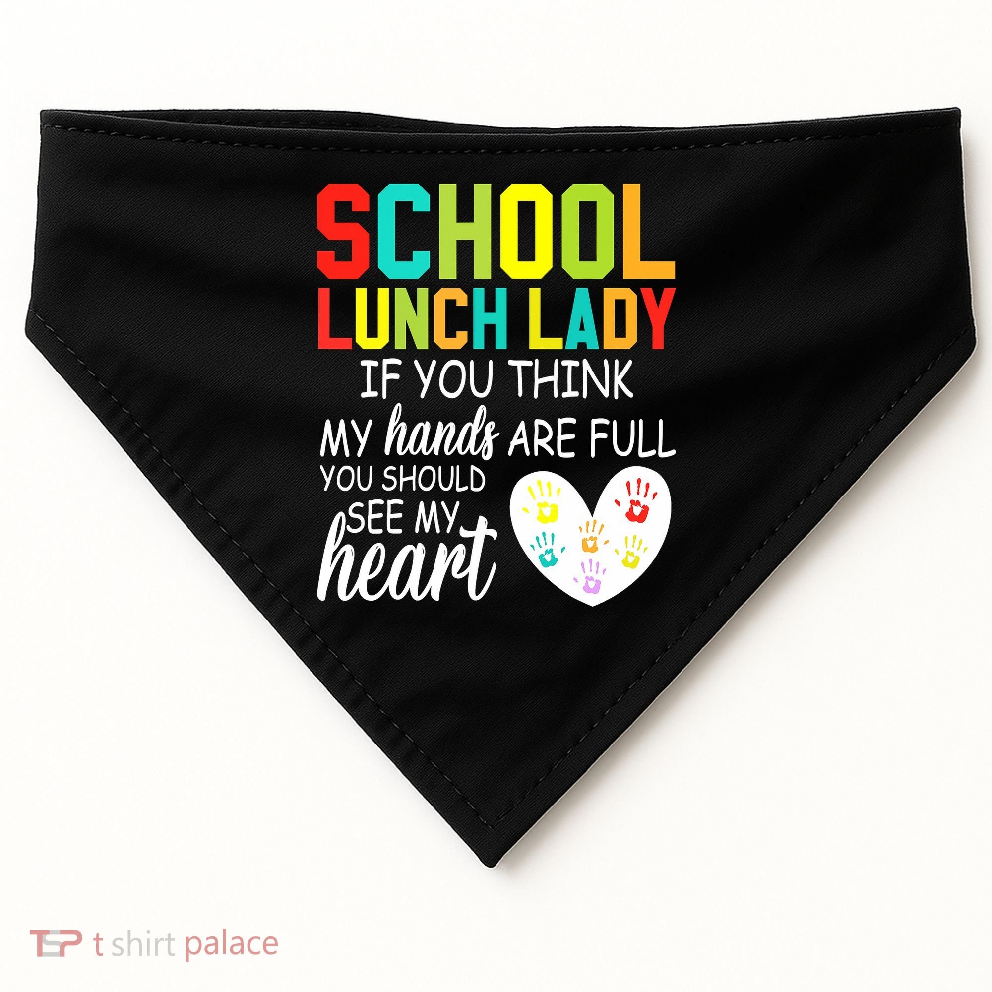 School Lunch Lady Squad Funny School USA-Made Doggie Bandana