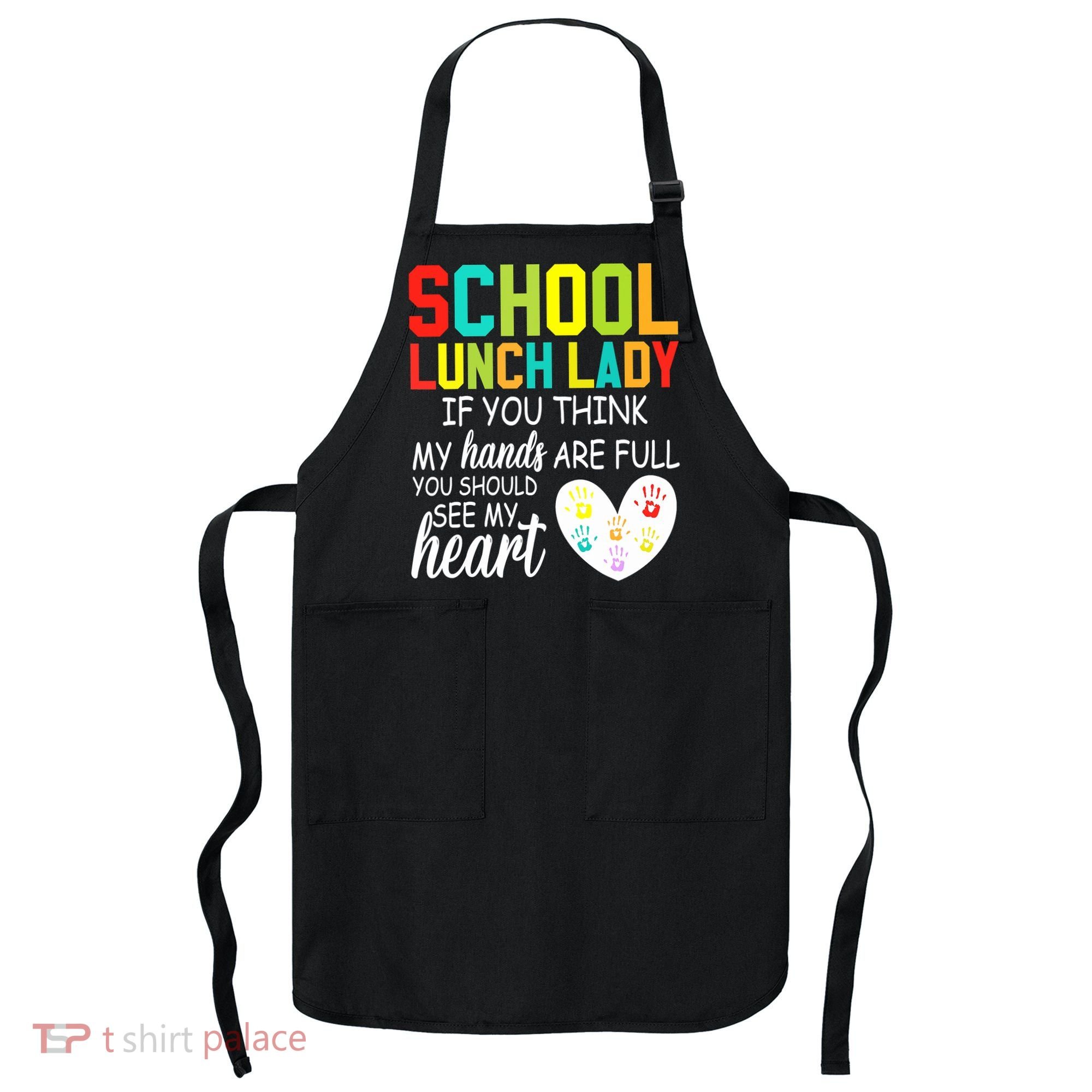 School Lunch Lady Squad Funny School Apron