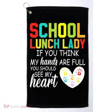 School Lunch Lady Squad Funny School Golf Towel