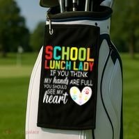 School Lunch Lady Squad Funny School Golf Towel thumb 2