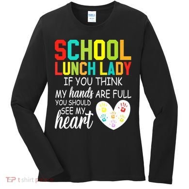 School Lunch Lady Squad Funny School Women's Long Sleeve Shirt