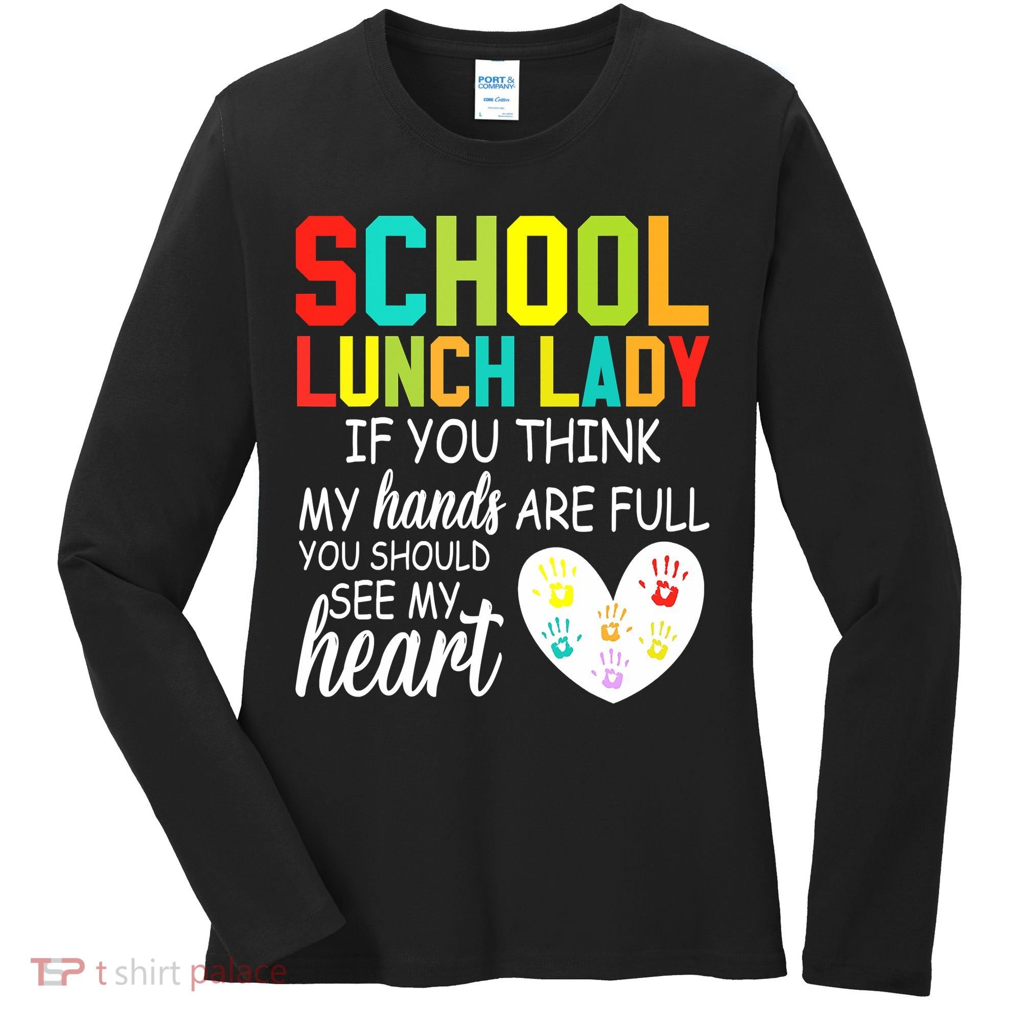 School Lunch Lady Squad Funny School Women's Long Sleeve Shirt
