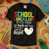 School Lunch Lady Squad Funny School Kids T-Shirt thumb 3