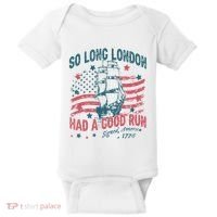 So Long London Had A Good Run Funny 4th Of July Baby Bodysuit thumb 0