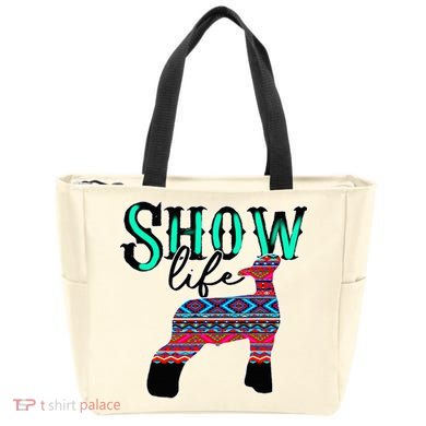 Show Life Livestock Lamb Show Market Aztec Serape Tote Bag