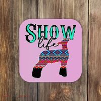 Show Life Livestock Lamb Show Market Aztec Serape Coaster thumb 0