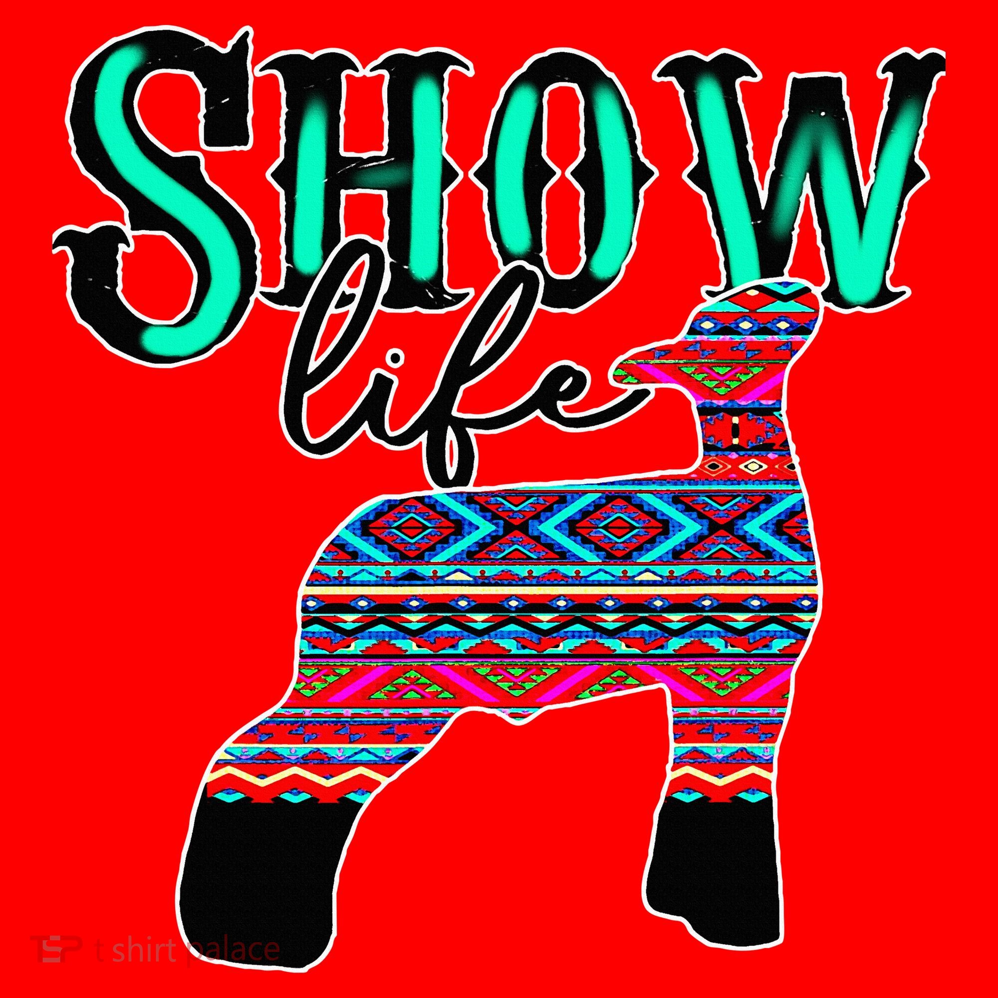 Show Life Livestock Lamb Show Market Aztec Serape Santa Hat