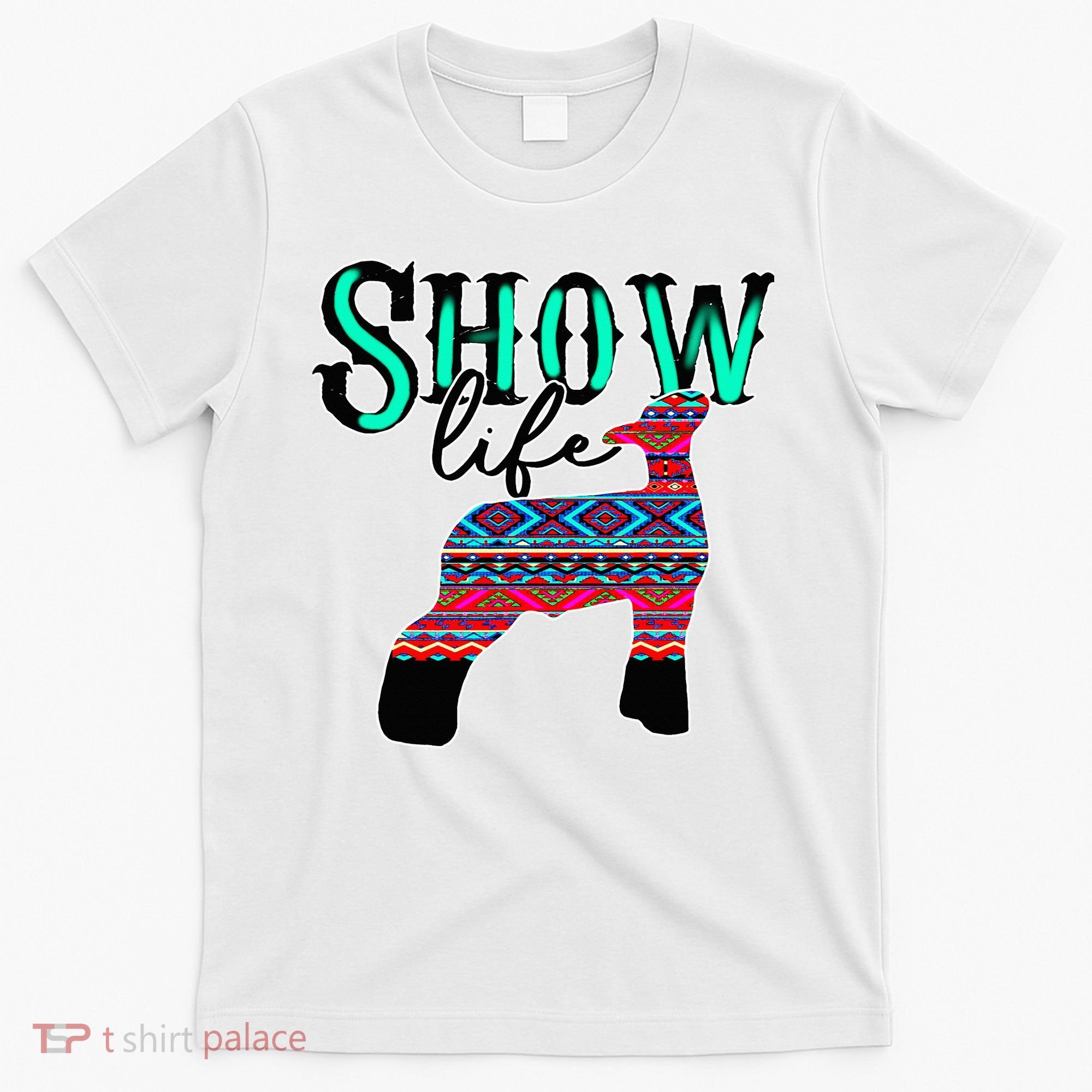 Show Life Livestock Lamb Show Market Aztec Serape T-Shirt