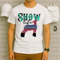 Show Life Livestock Lamb Show Market Aztec Serape T-Shirt thumb 6