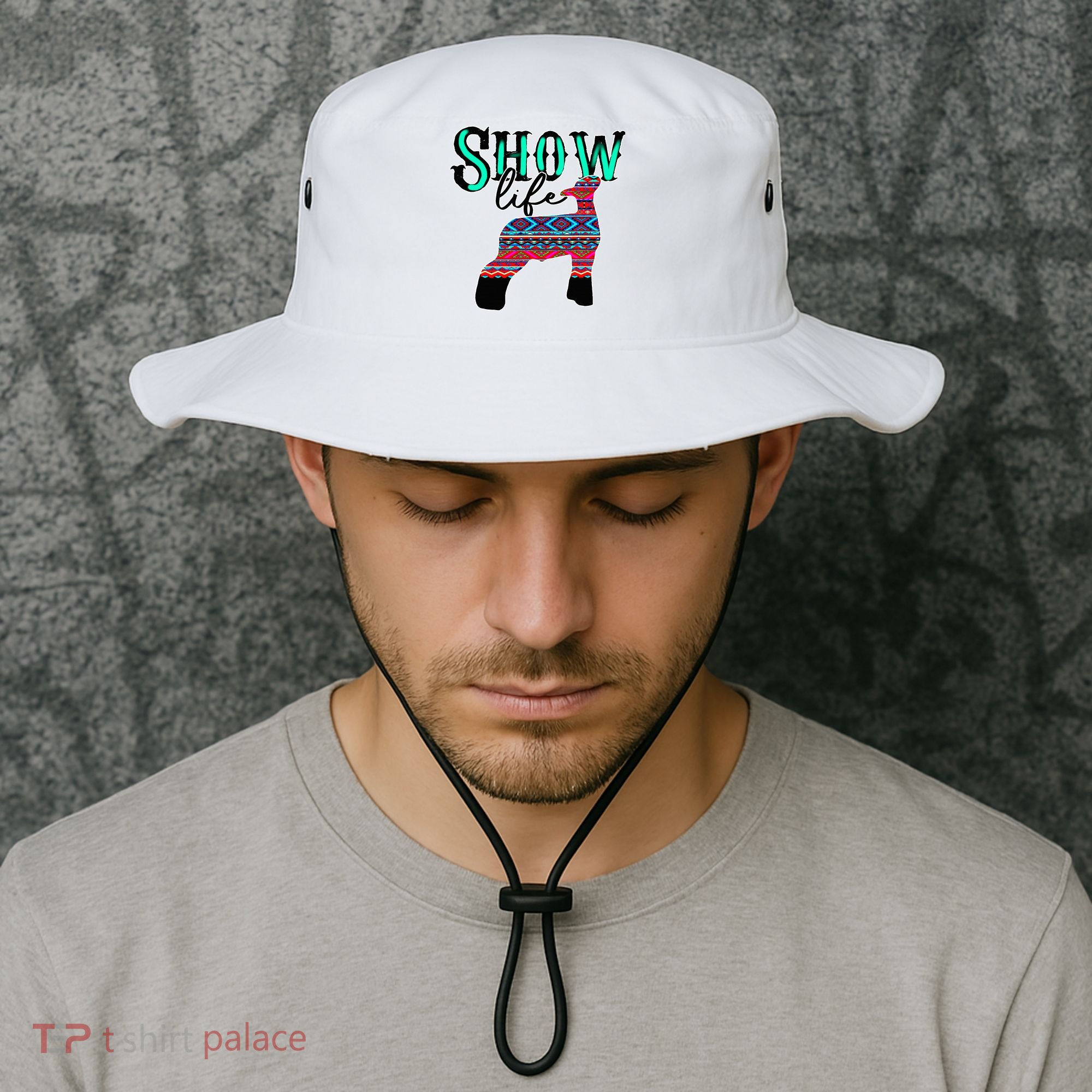 Show Life Livestock Lamb Show Market Aztec Serape Bucket Hat