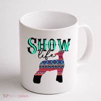 Show Life Livestock Lamb Show Market Aztec Serape Coffee Mug thumb 1