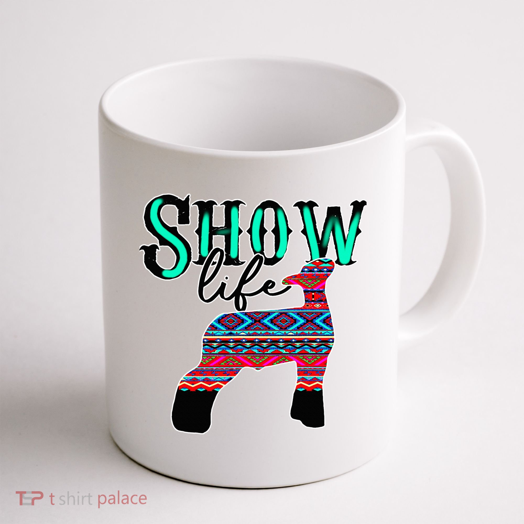 Show Life Livestock Lamb Show Market Aztec Serape Coffee Mug