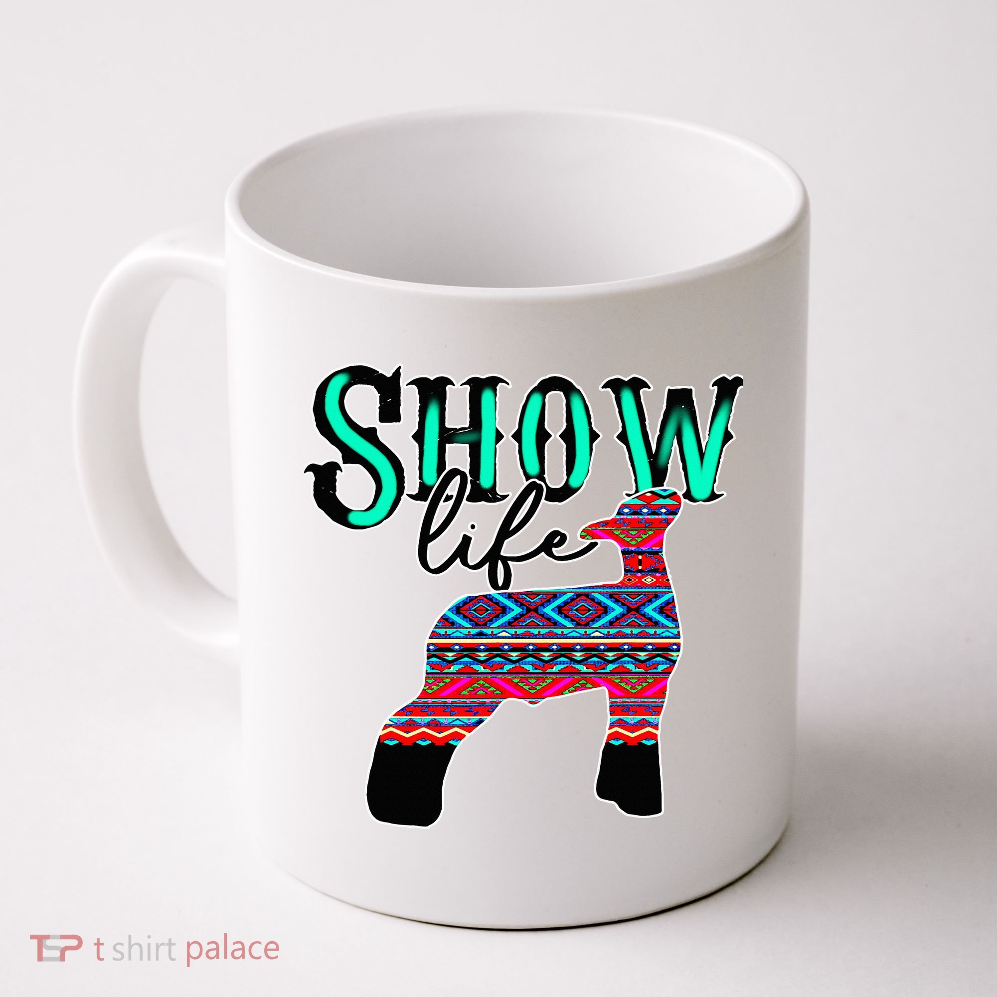 Show Life Livestock Lamb Show Market Aztec Serape Coffee Mug