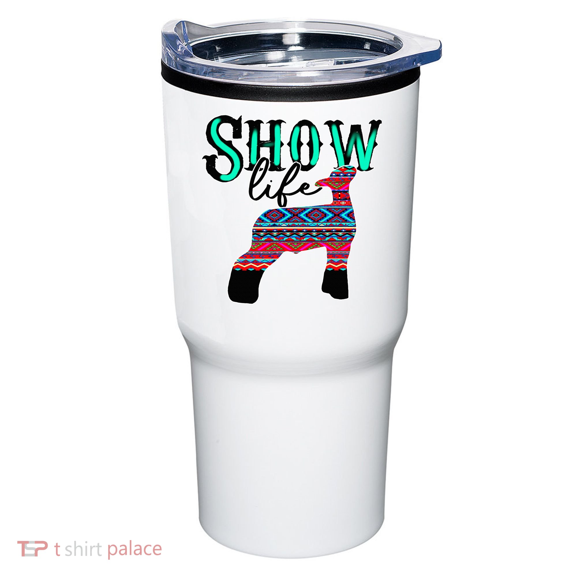 Show Life Livestock Lamb Show Market Aztec Serape Tumbler