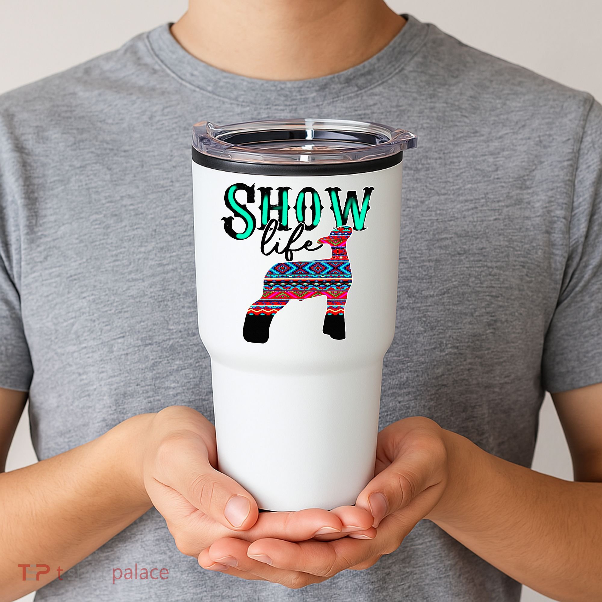 Show Life Livestock Lamb Show Market Aztec Serape Tumbler