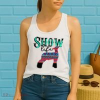 Show Life Livestock Lamb Show Market Aztec Serape Women's Tank Top thumb 2