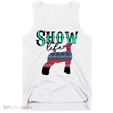 Show Life Livestock Lamb Show Market Aztec Serape Tank Top