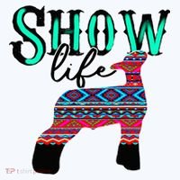 Show Life Livestock Lamb Show Market Aztec Serape Kids Long Sleeve Shirt thumb 2