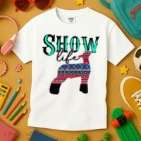 Show Life Livestock Lamb Show Market Aztec Serape Kids T-Shirt thumb 3