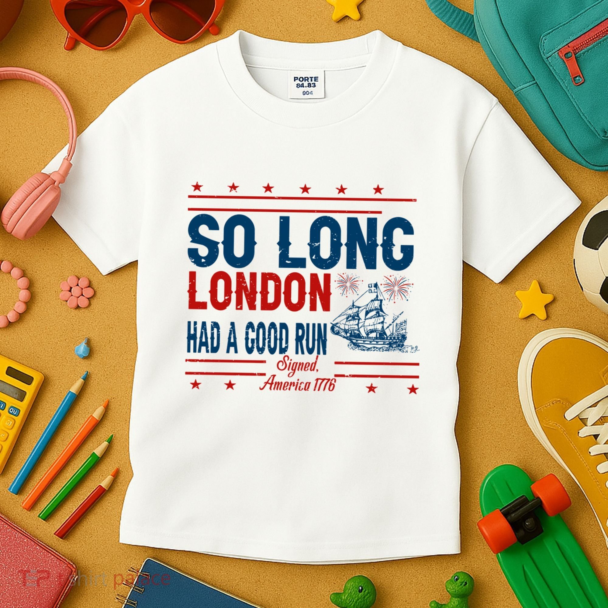 So Long London Had A Good Run American Ship Ttdp Kids T-Shirt