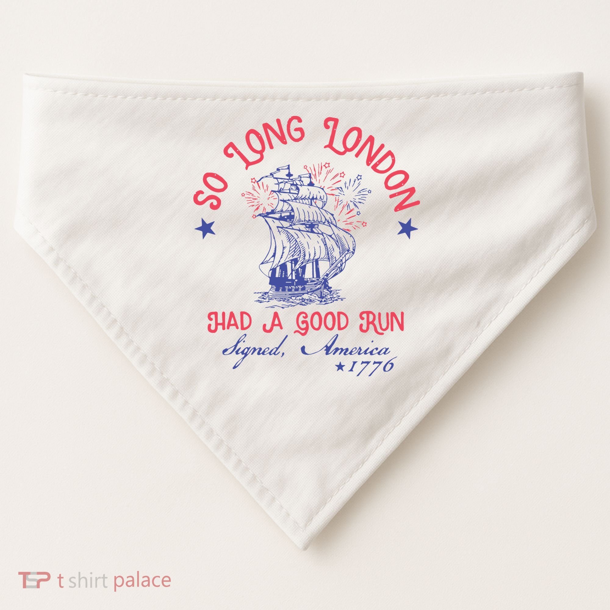 So Long London Had A Good Run Funny 4th Of July USA-Made Doggie Bandana