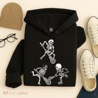 Skeleton Lacrosse Lover Spooky Vibes Halloween Costume Hoodie thumb 4