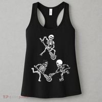 Skeleton Lacrosse Lover Spooky Vibes Halloween Costume Women's Tank Top thumb 3