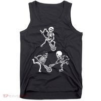 Skeleton Lacrosse Lover Spooky Vibes Halloween Costume Tank Top thumb 0