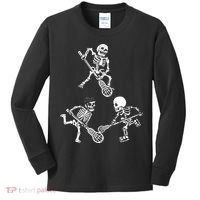 Skeleton Lacrosse Lover Spooky Vibes Halloween Costume Kids Long Sleeve Shirt thumb 0