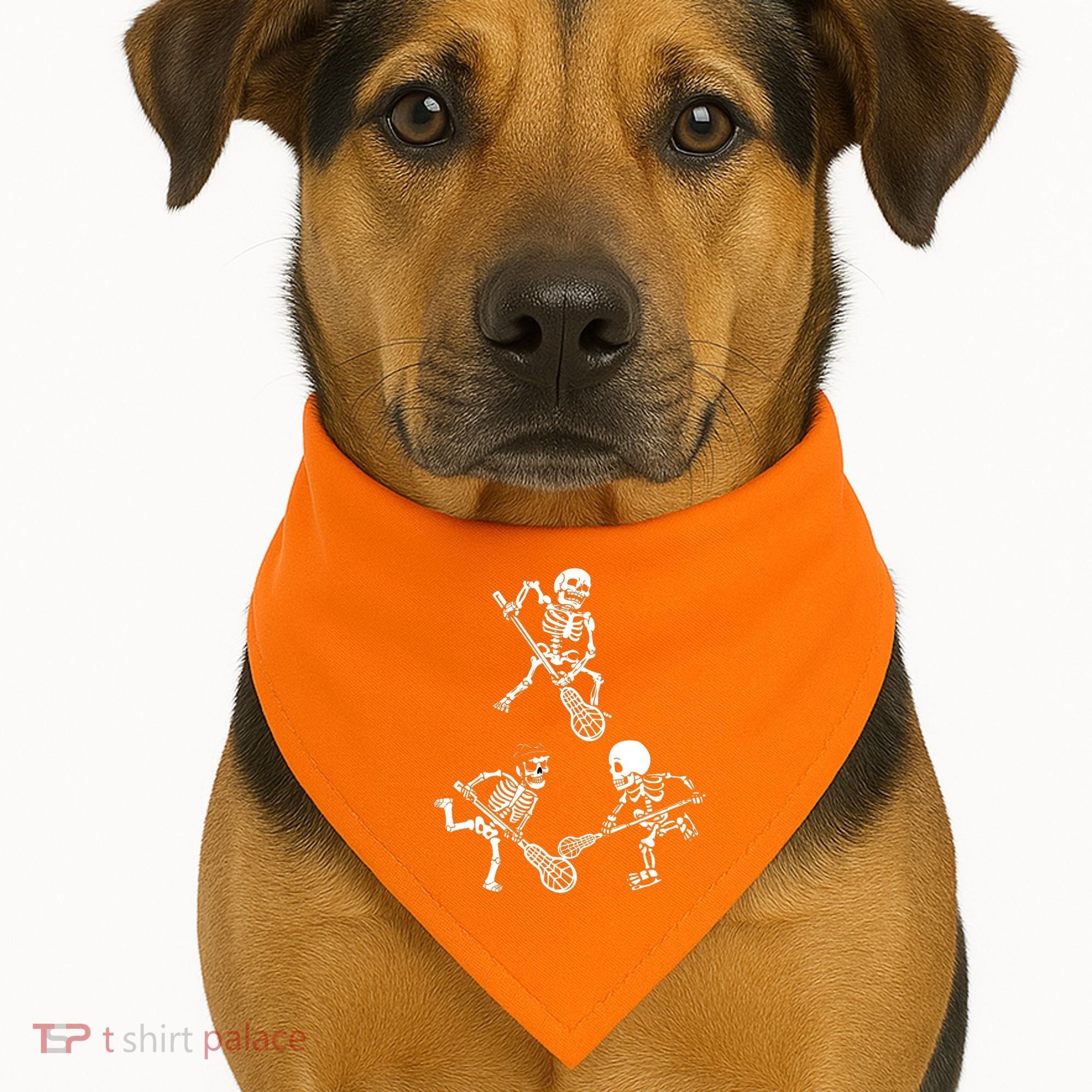 Skeleton Lacrosse Lover Spooky Vibes Halloween Costume USA-Made Doggie Bandana
