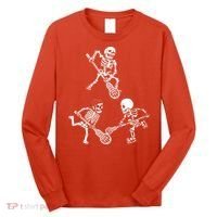 Skeleton Lacrosse Lover Spooky Vibes Halloween Costume Long Sleeve Shirt thumb 0