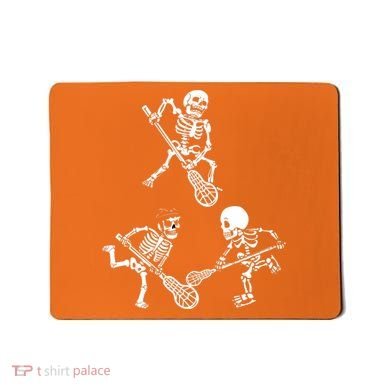 Skeleton Lacrosse Lover Spooky Vibes Halloween Costume Mousepad