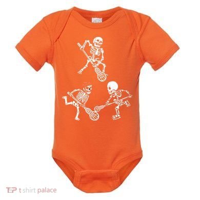 Skeleton Lacrosse Lover Spooky Vibes Halloween Costume Baby Bodysuit