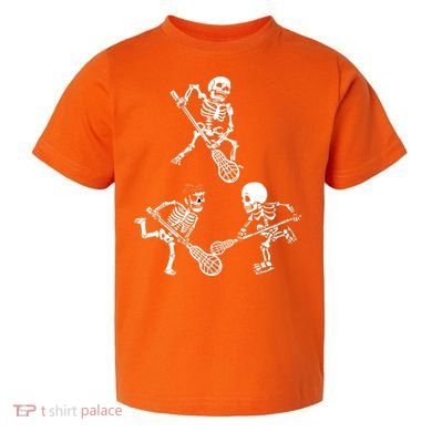 Skeleton Lacrosse Lover Spooky Vibes Halloween Costume Toddler T-Shirt