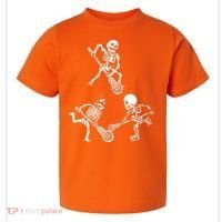 Skeleton Lacrosse Lover Spooky Vibes Halloween Costume Toddler T-Shirt thumb 0