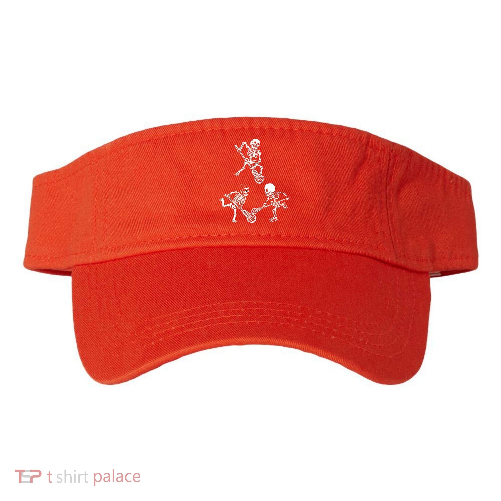 Skeleton Lacrosse Lover Spooky Vibes Halloween Costume Visor