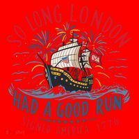 So Long London Had A Good Run Funny 4th Of July Santa Hat thumb 1
