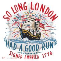So Long London Had A Good Run Funny 4th Of July Ceramic Ornament thumb 2