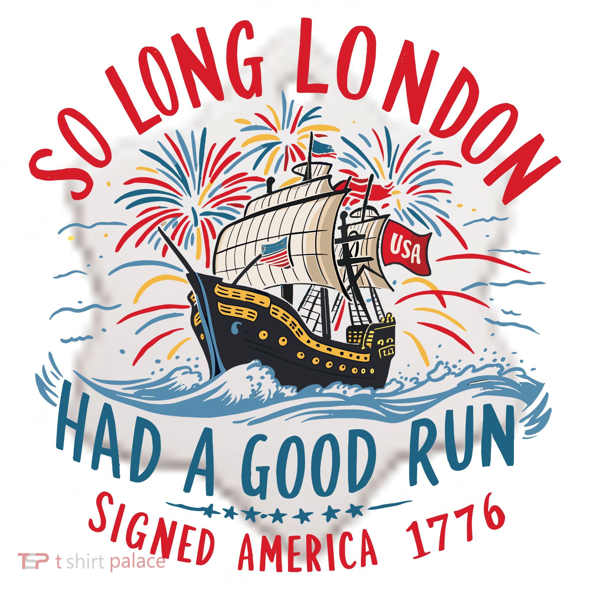 So Long London Had A Good Run Funny 4th Of July Ceramic Ornament