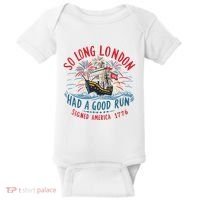 So Long London Had A Good Run Funny 4th Of July Baby Bodysuit thumb 0