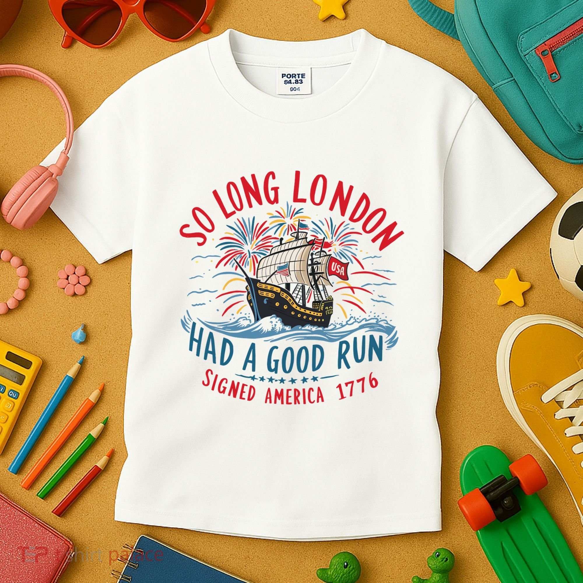 So Long London Had A Good Run Funny 4th Of July Kids T-Shirt