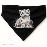 Snow Leopards Lovers Snow Leopard USA-Made Doggie Bandana thumb 0