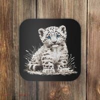 Snow Leopards Lovers Snow Leopard Coaster thumb 0