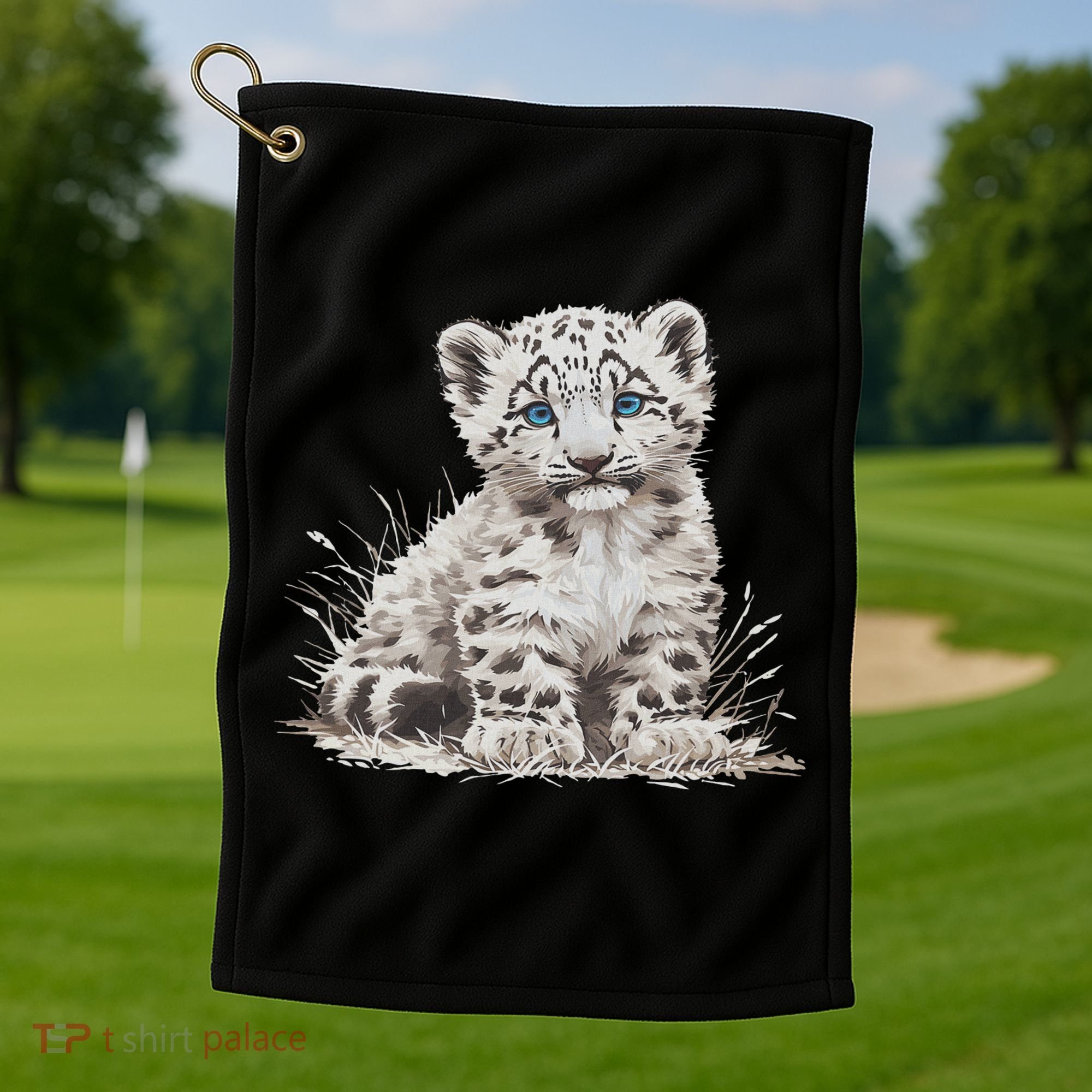 Snow Leopards Lovers Snow Leopard Golf Towel