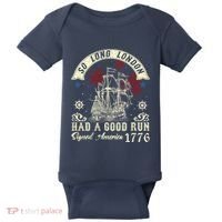 So Long London Had A Good Run Funny 4th Of July Baby Bodysuit thumb 0
