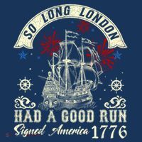 So Long London Had A Good Run Funny 4th Of July Baby Bodysuit thumb 2