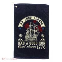 So Long London Had A Good Run Funny 4th Of July Golf Towel thumb 0