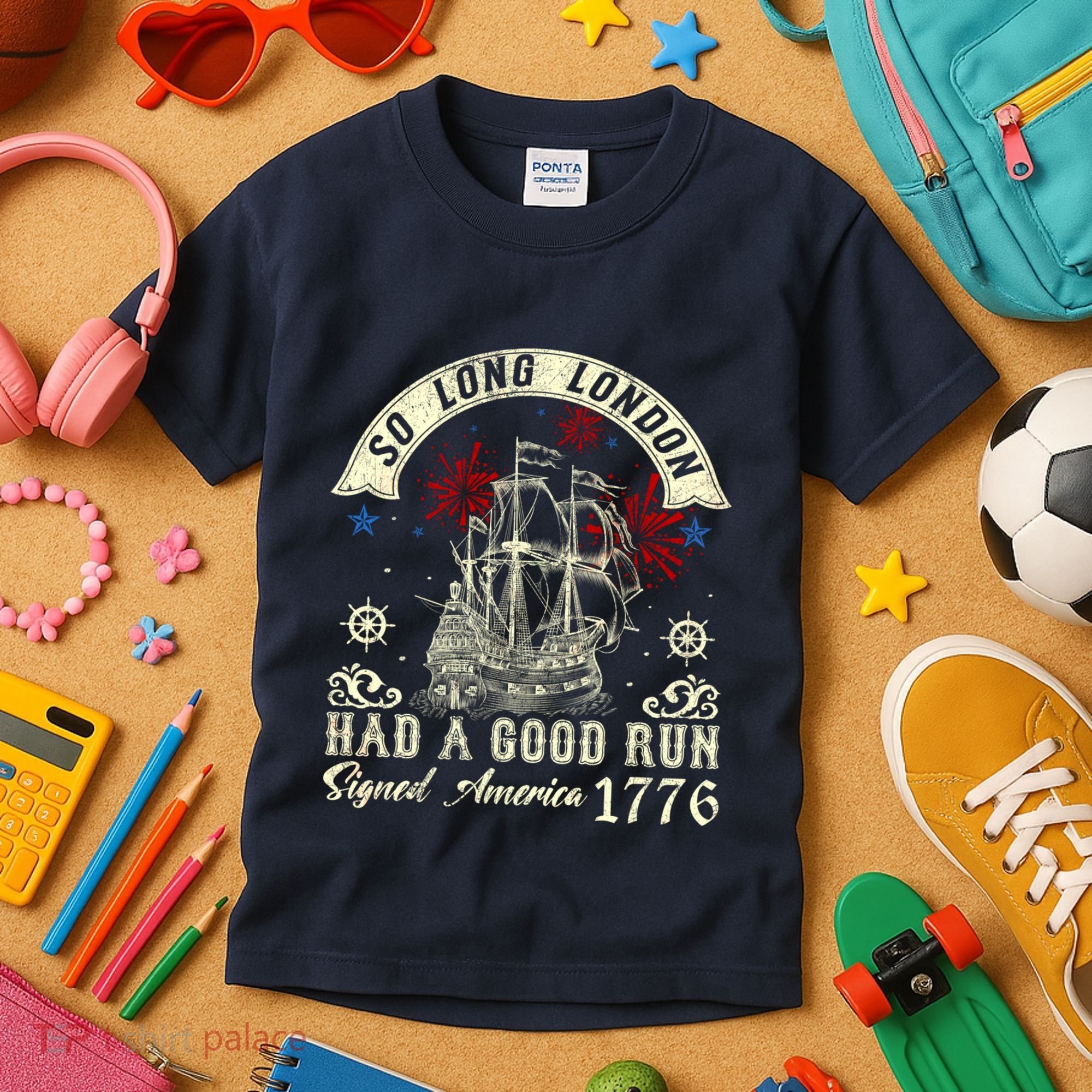 So Long London Had A Good Run Funny 4th Of July Kids T-Shirt