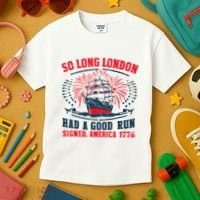 So Long London Had A Good Run Funny 4th Of July Kids T-Shirt thumb 3